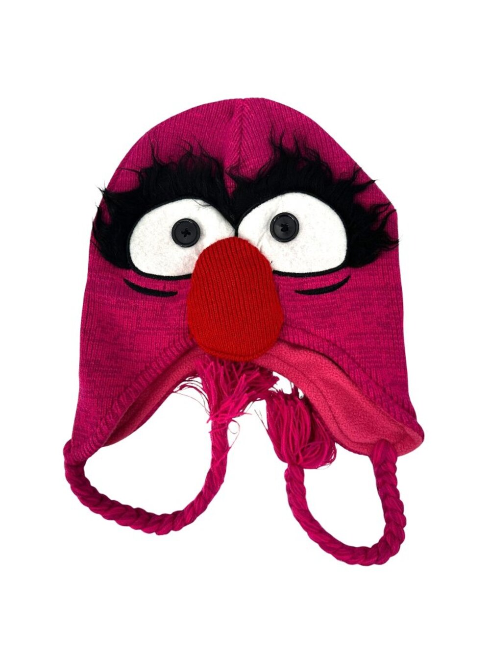 NEW The Muppets Adult One Size Hat Knit Animal Magenta Beanie
